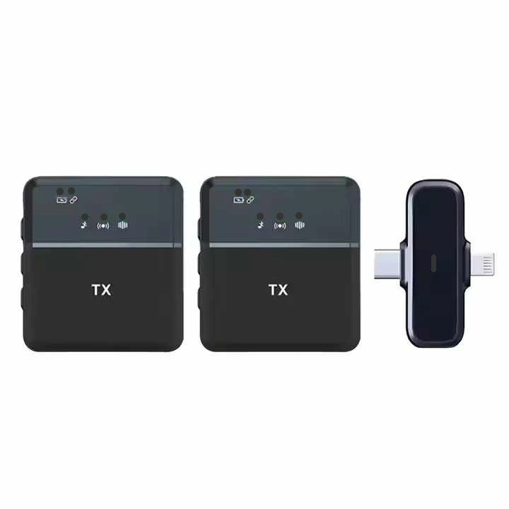 میکروفن یقه ای مدل sx32 double با درگاه اتصال type-c و Lightening